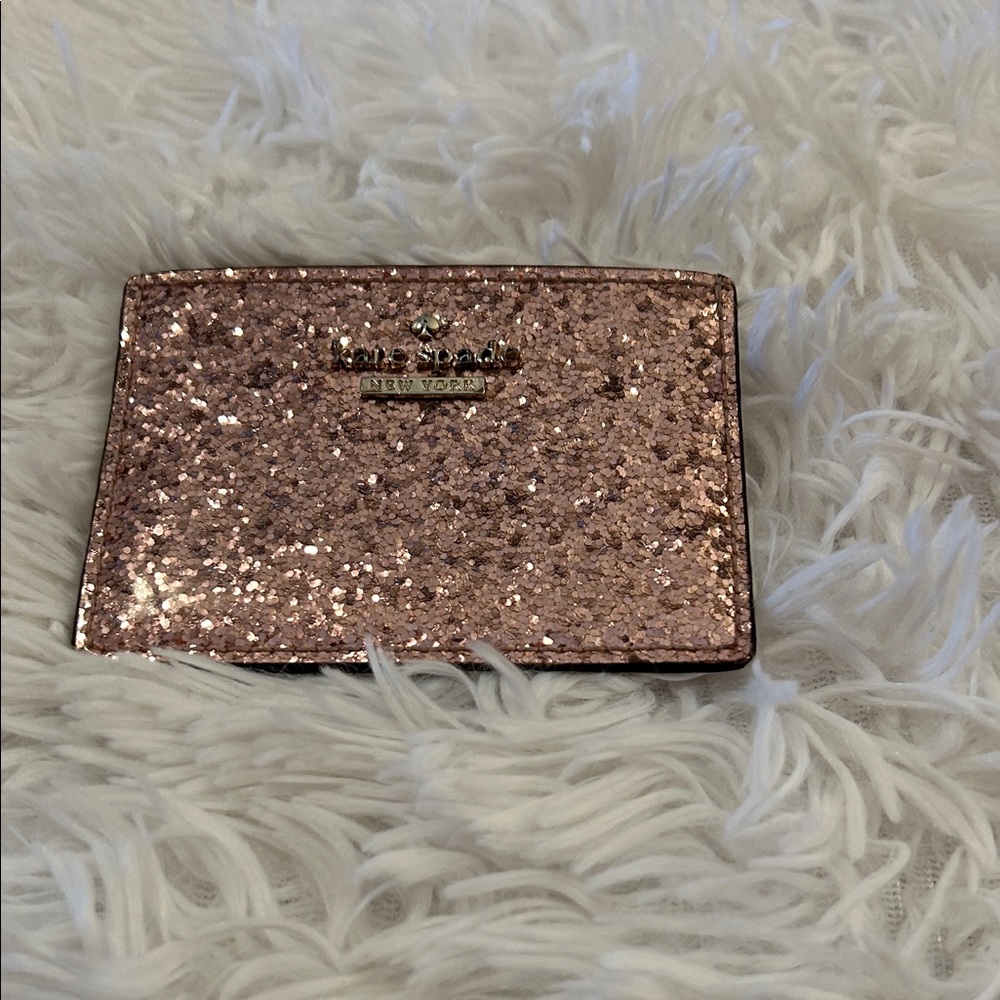 Kate Spade Rose Glitter Card Case